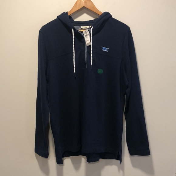 L.L. Bean Tops Nwt Ll Bean Soft Cotton Rugby Hoodie Poshmark
